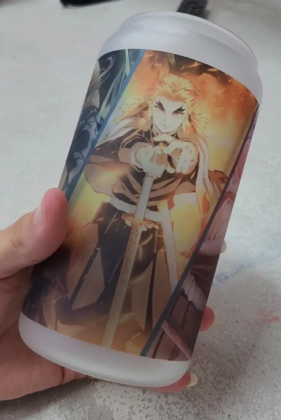 Anitaku Oni Slayer 16 oz tumbler frostet glass