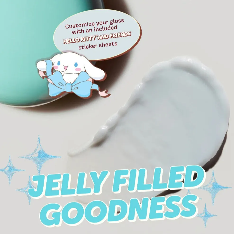 Hello Kitty x The Crème Shop Gloss Jelly Tinted Peptide Lip Glaze lipgloss Crystal Blue