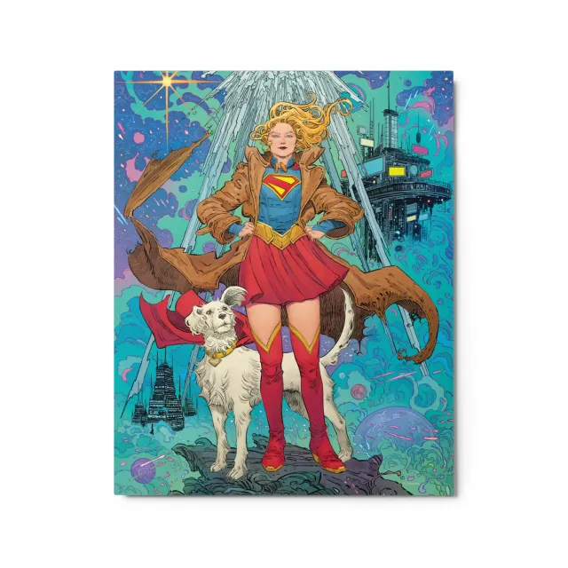Batman Supergirl (2026 Movie) metalltrykk Supergirl og Krypto