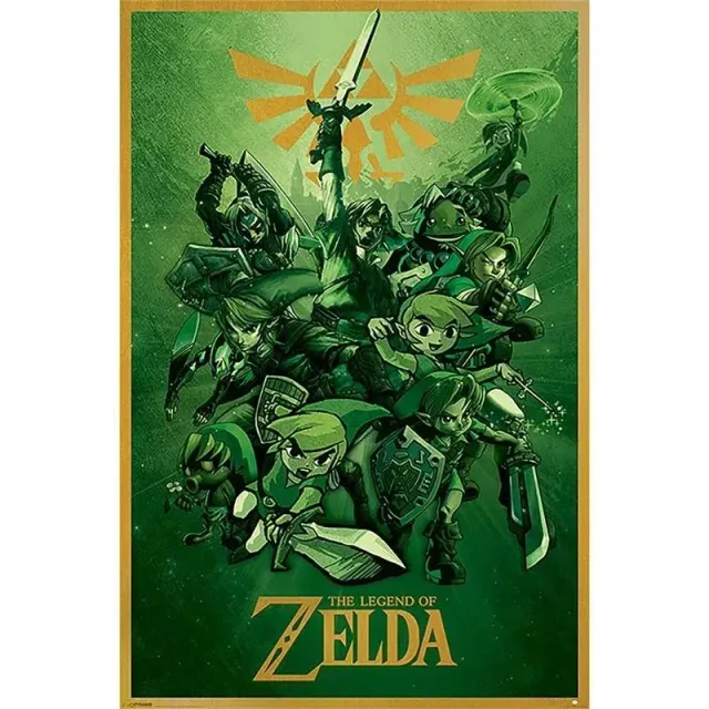Neo Tokyo Zelda Link 25th Anniversary Key Art papirplakat 91,5 x 61 cm
