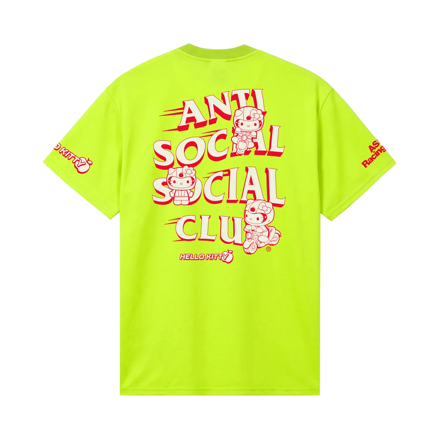 Anti Social Social Club x Hello Kitty Apex T-skjorte Safety Green