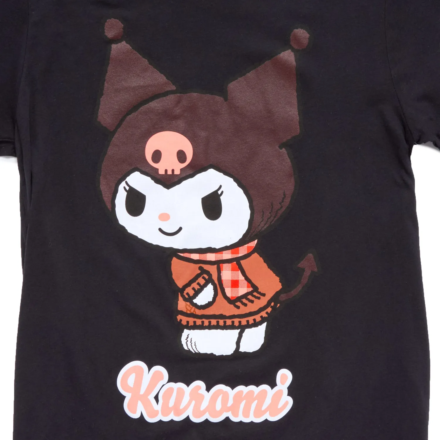 Kuromi Cozy Corner voksen T-skjorte, svart