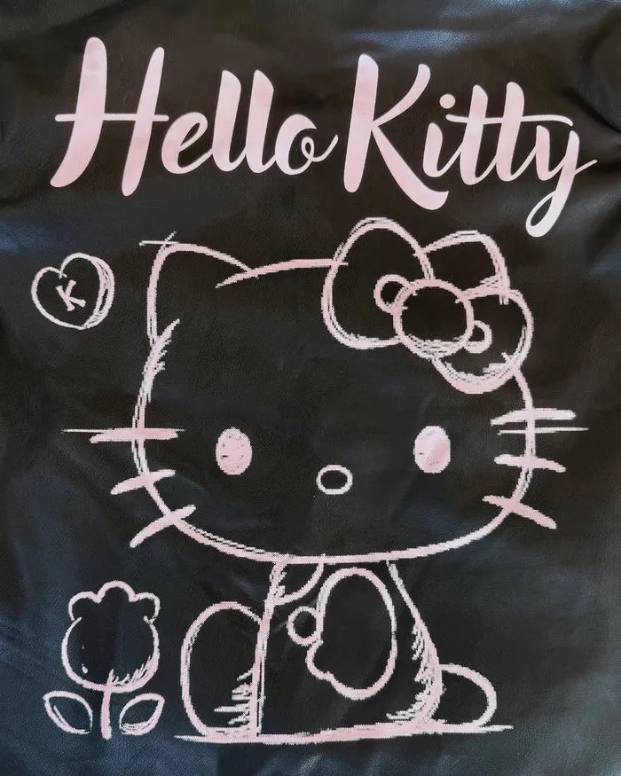 Hello Kitty x Lola + The Boys Graffiti Biker Jacket barnejakke svart