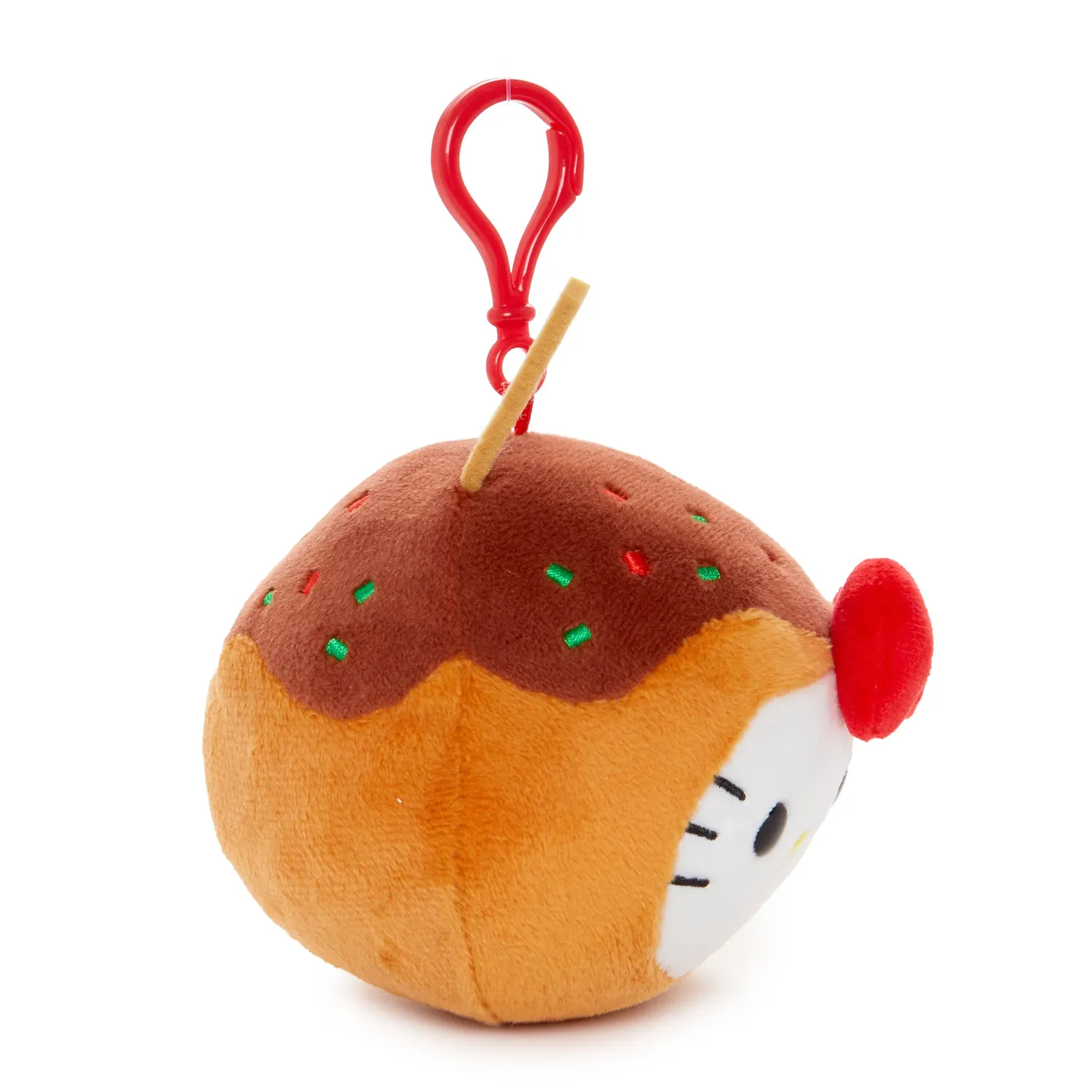 Hello Kitty Takoyaki plysjmaskot med klips 10 cm