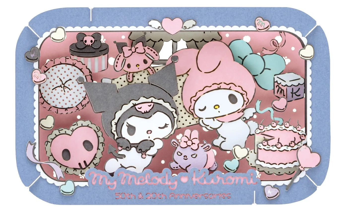 Hello Kitty My Melody & Kuromi Ensky Paper Theater PT-L95 byggesett
