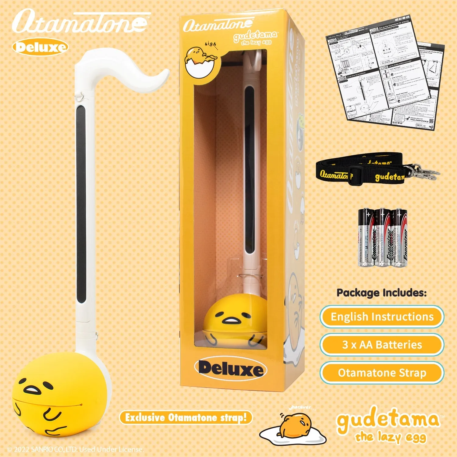 Hello Kitty Gudetama Otamatone Deluxe musikalsk leketøy