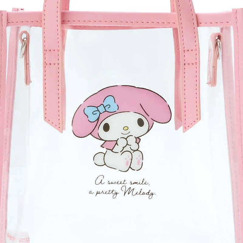 My Melody Clear Convertible Mini Tote veske med avtakbar skulderstropp