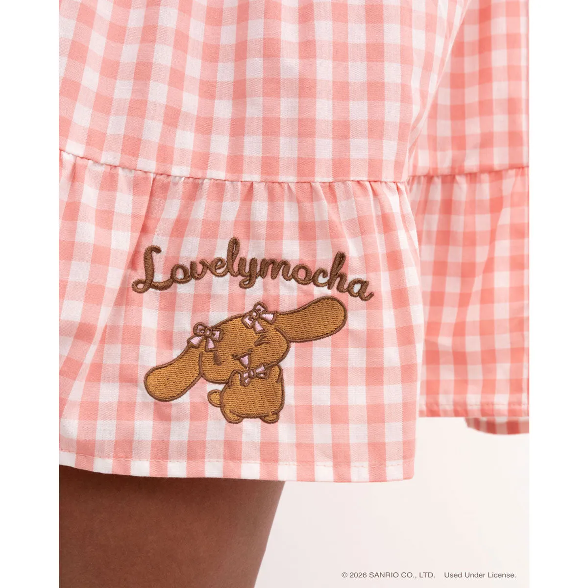 Hello Kitty Lovelymocha x JapanLA Gingham Dress kjole rosa