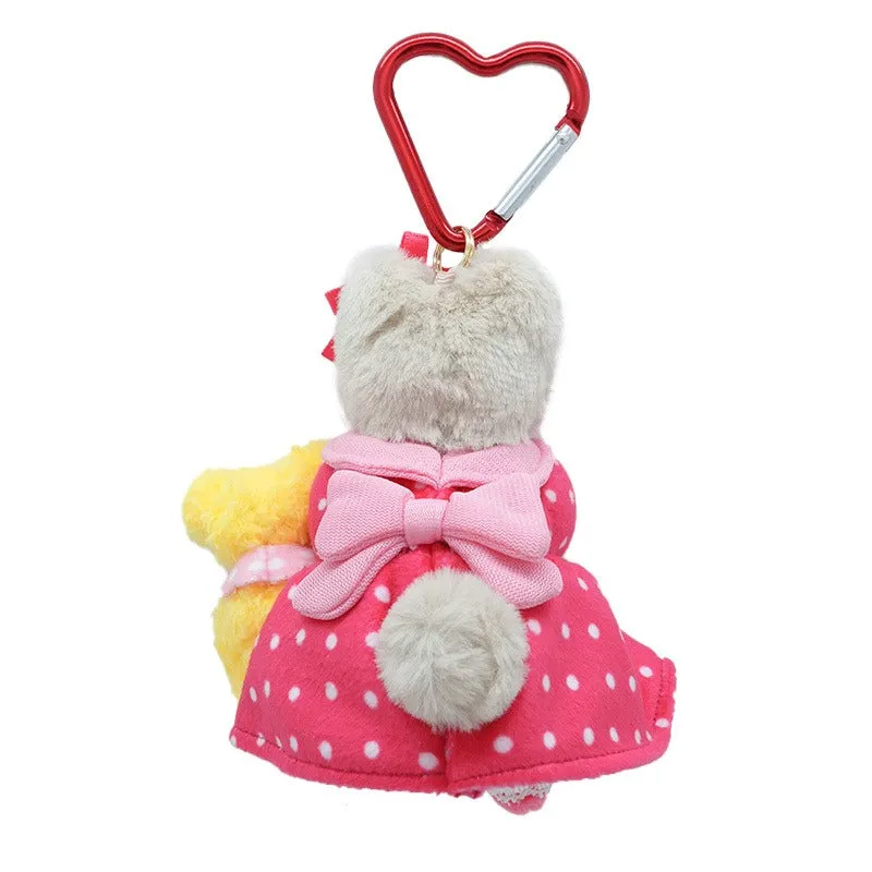 Hello Kitty Teddy Friend Marroncream plysjmaskot nøkkelring