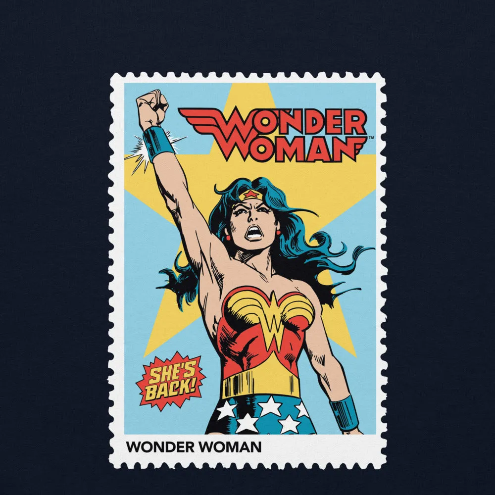Batman Wonder Woman She's Back collegegenser svart brodert