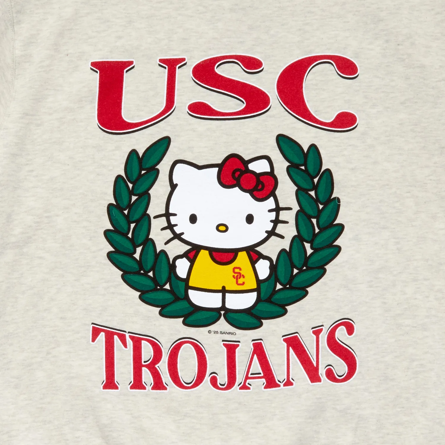 Hello Kitty x USC Trojans Two Ways Sweatshirt collegegenser Oatmeal
