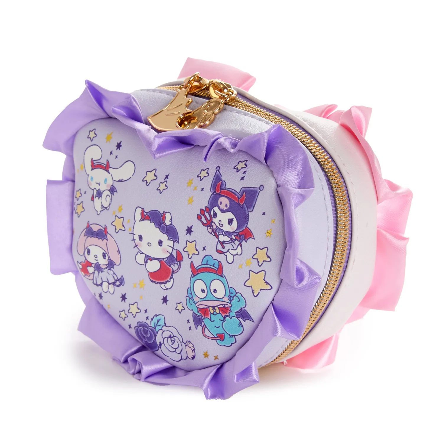 Sanrio Characters Mini Heart Zipper Pouch Bright and Dark Angel Series hjertepung