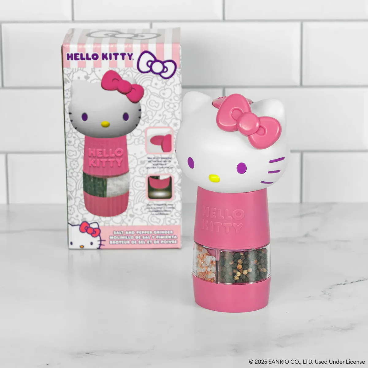 Hello Kitty One-Touch Salt & Pepper Grinder elektrisk salt- og pepperkvern