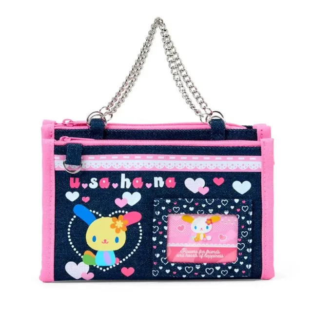 Hello Kitty U*SA*HA*NA Mini Zipper Denim Pouch sminkepung med speil