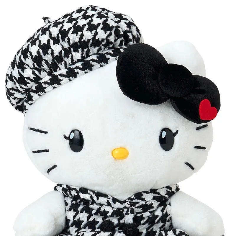 Hello Kitty Monochrome Birthday Twins Series 10"-bamse svart-hvit