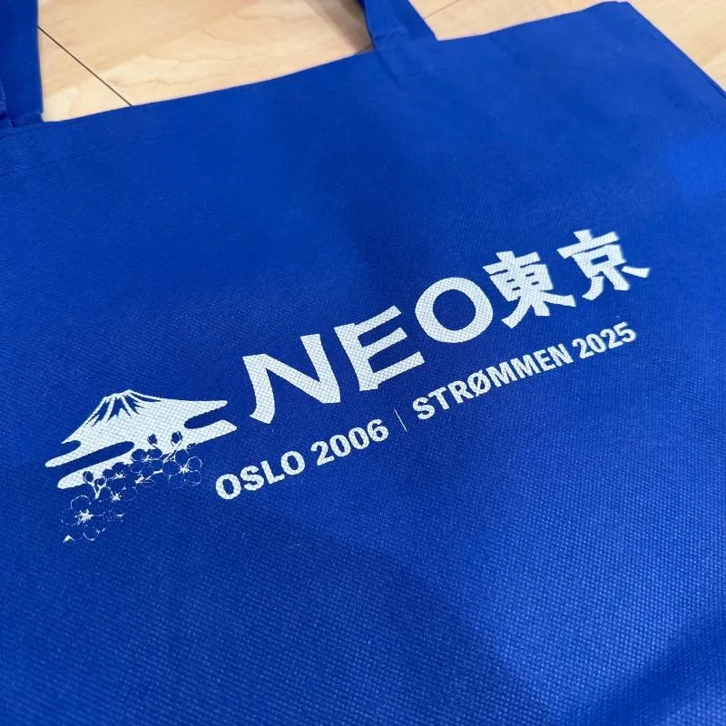 Neo Tokyo Grocery Tote Bag handlenett blå 51 × 33 × 21 cm