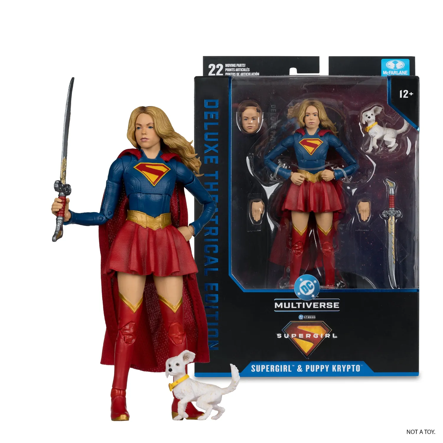 Batman McFarlane Toys DC Multiverse Supergirl & Puppy Krypto actionfigur 7 tommer