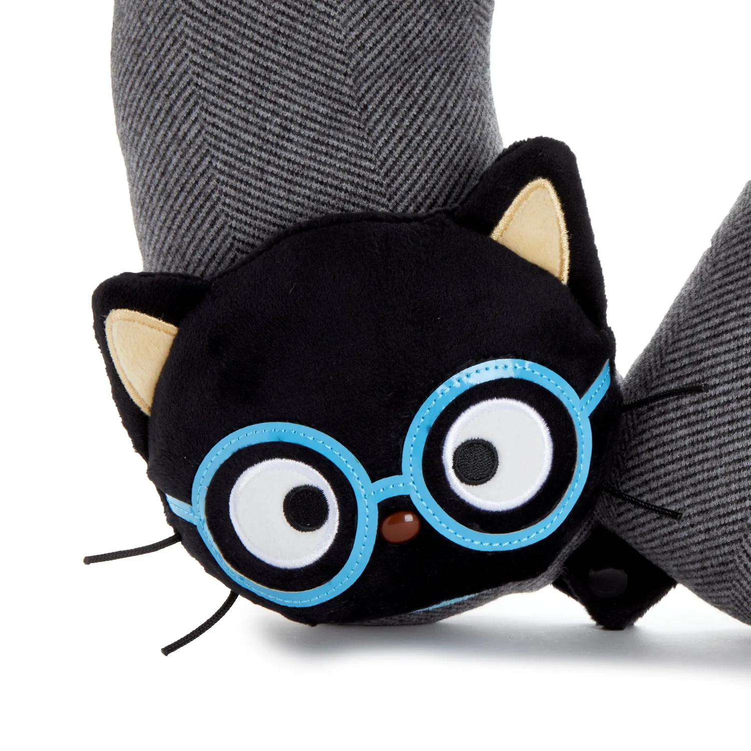 Chococat Glasses Series nakkepute til reise med tweedmønster