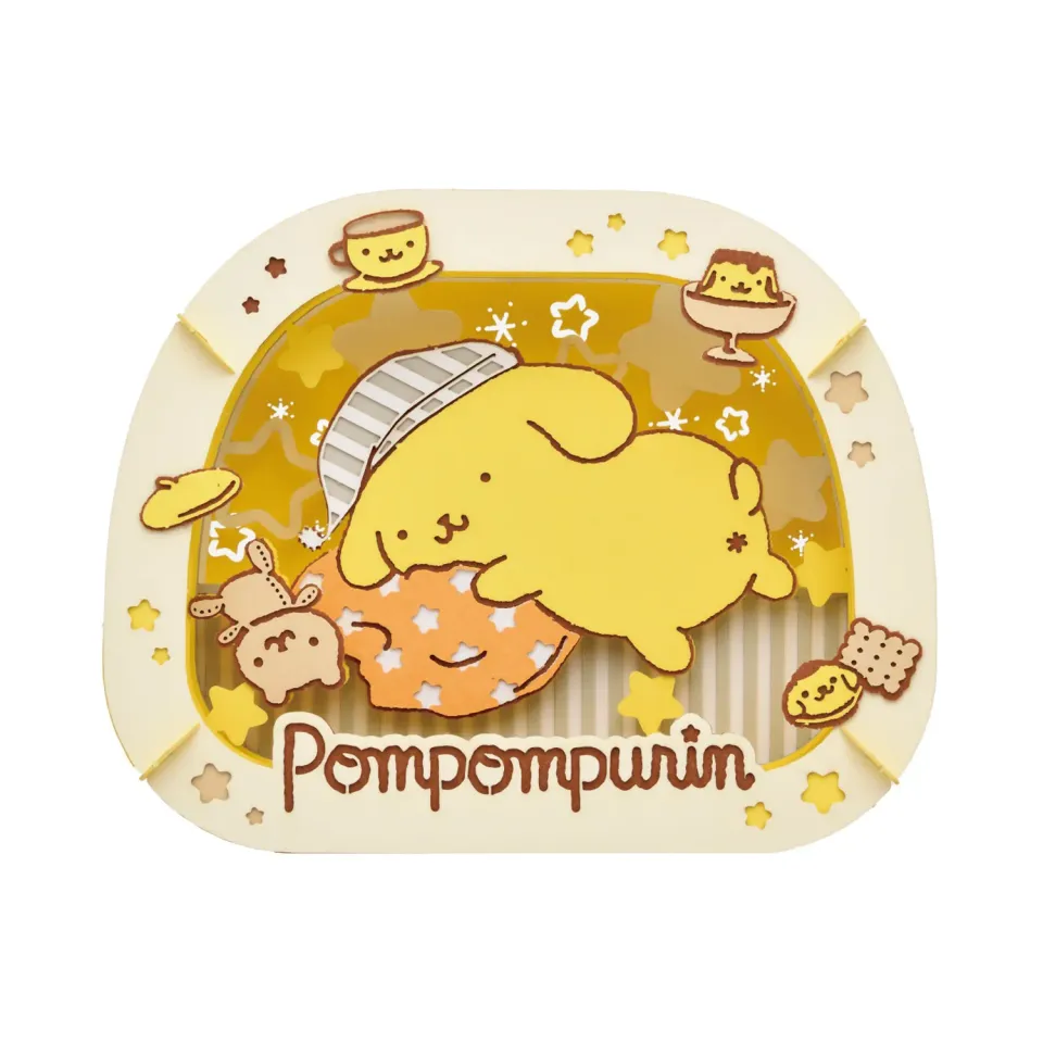 Hello Kitty Pompompurin Nemunemu Purin Paper Theater byggesett