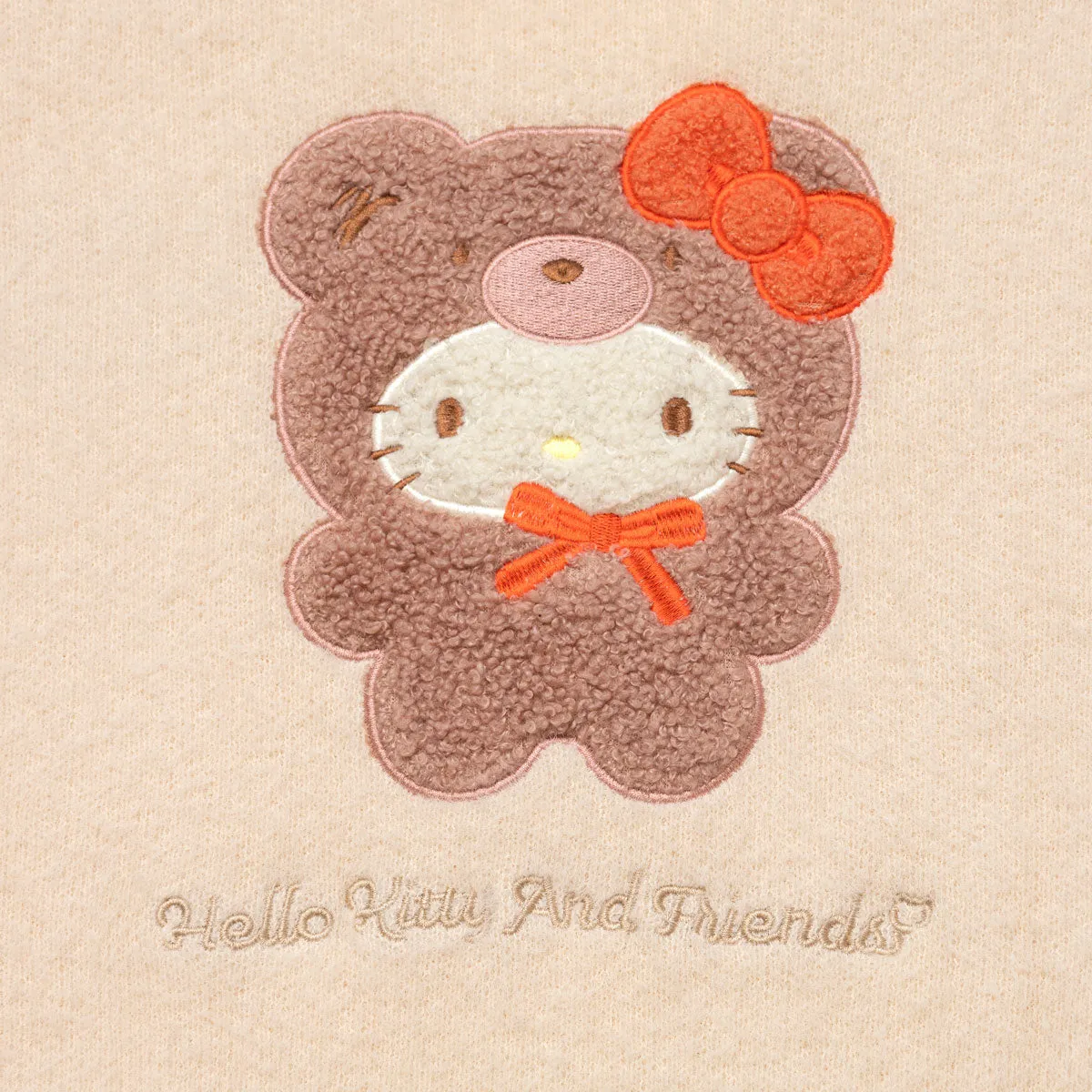 Hello Kitty Cozy Kuma JapanLA cardigan krem S–XXL broderi