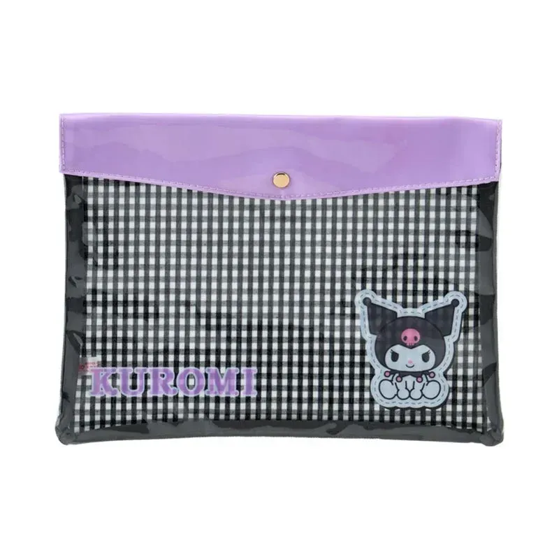 Hello Kitty Kuromi Gingham Flat Pouch flatpung – rutete