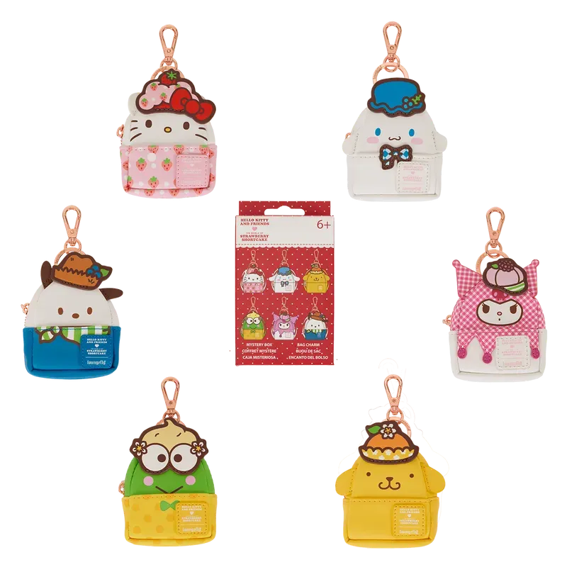 Hello Kitty and Friends x Loungefly Strawberry Shortcake mini-ryggsekk nøkkelring blind box