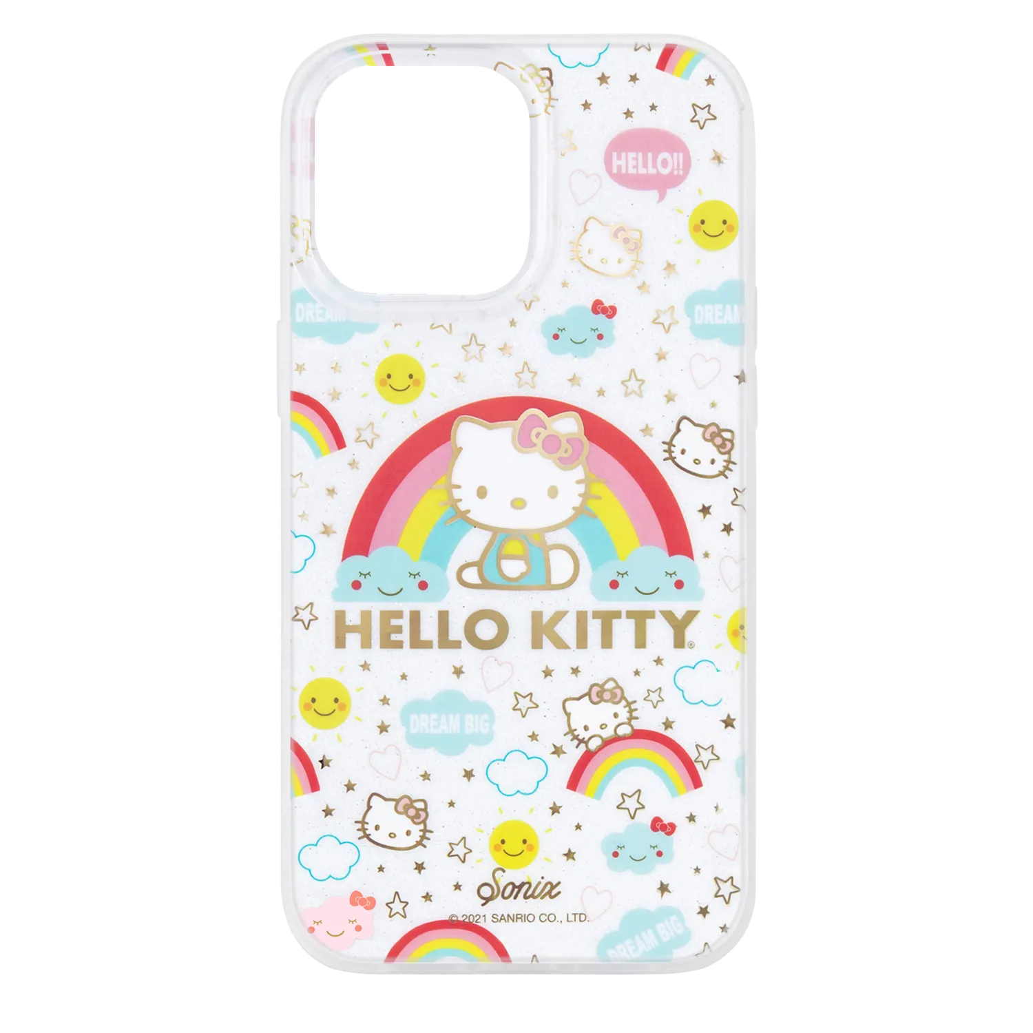 Hello Kitty x Sonix Cosmic iPhone-deksel, gull, 14/14 Pro/14 Plus/14 Pro Max
