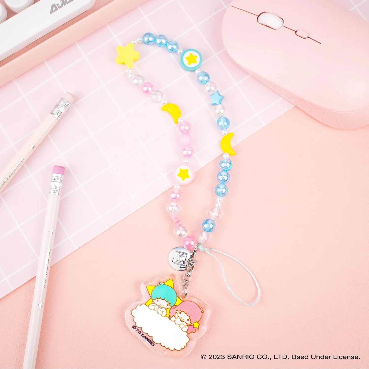Hello Kitty and Friends LittleTwinStars Beaded Charm håndleddsstropp til mobil