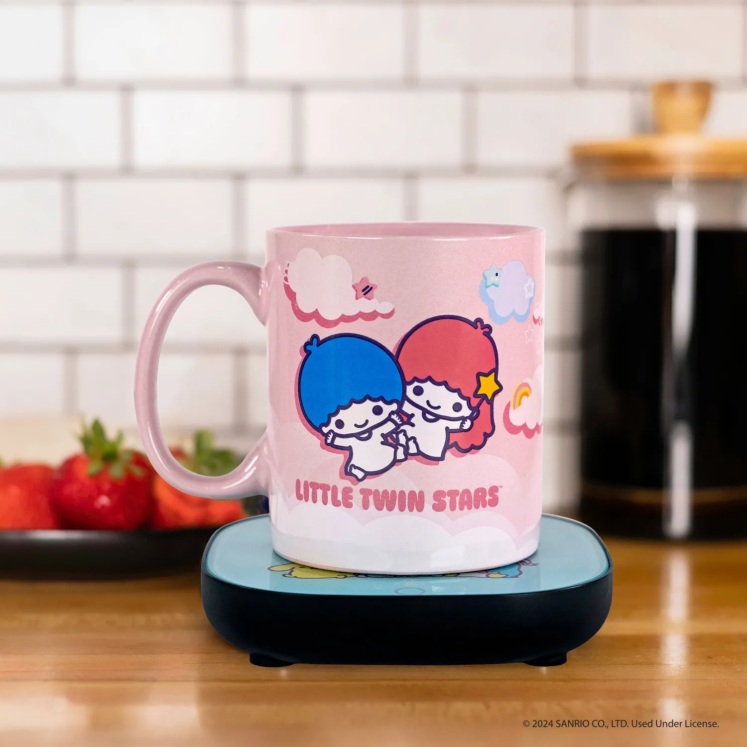 Hello Kitty LittleTwinStars Coffee Mug & Warmer Set koppvarmer og krus