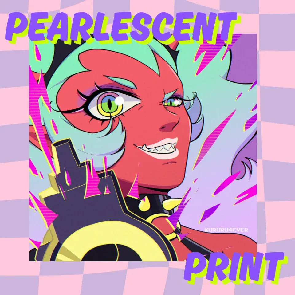 Kururu4ever Pearlescent Print Scanty kunsttrykk 140 × 140 mm
