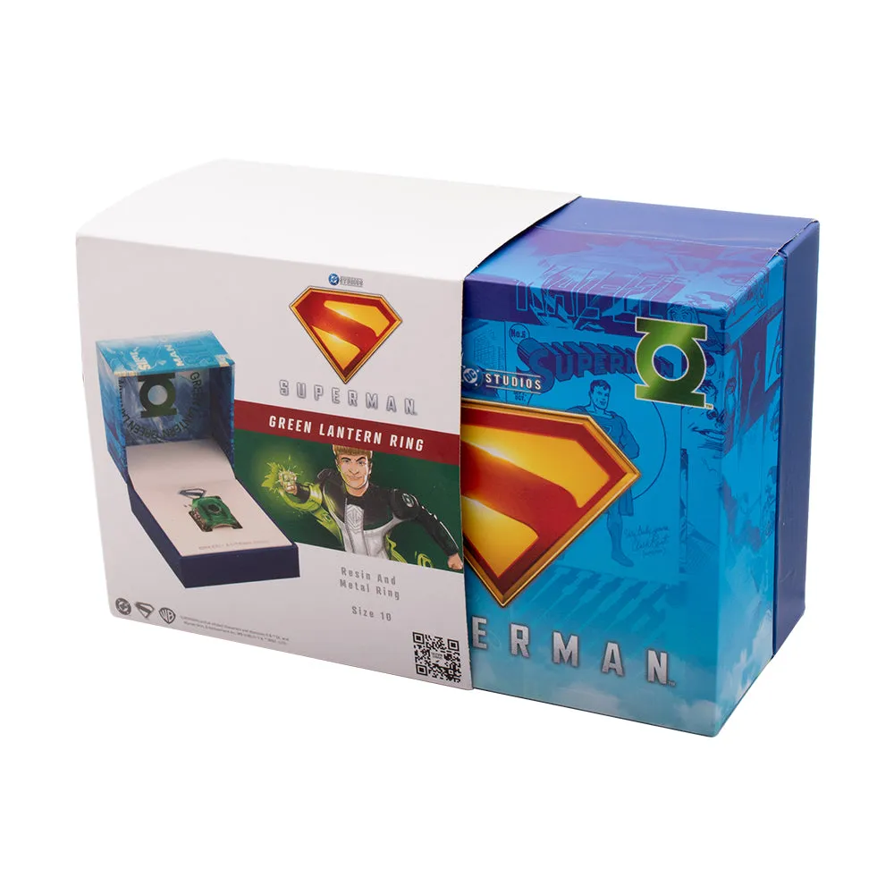 Green Lantern SUPERMAN (2025 Movie) Green Lantern Ring størrelse 9–14