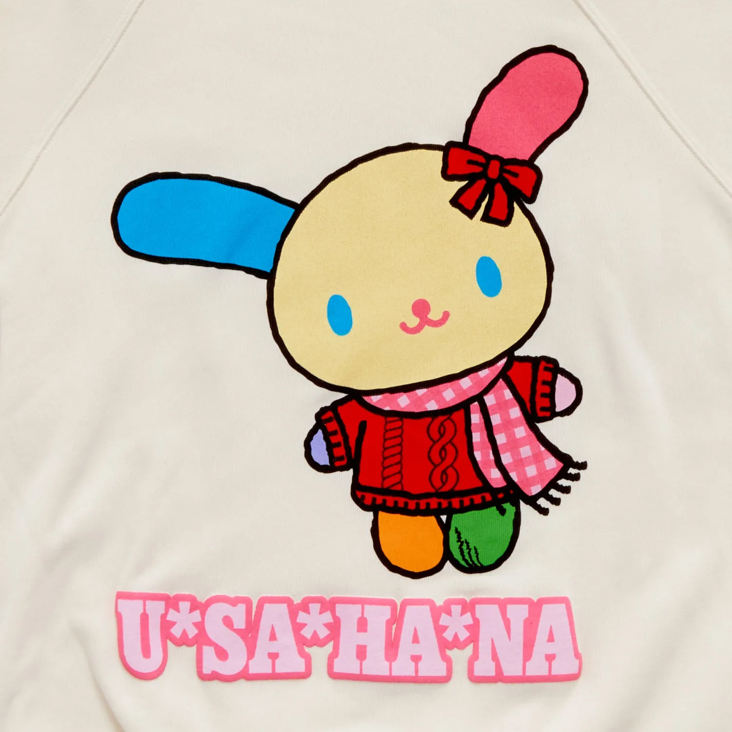 Hello Kitty U*SA*HA*NA Adult Cozy Crewneck genser ivory