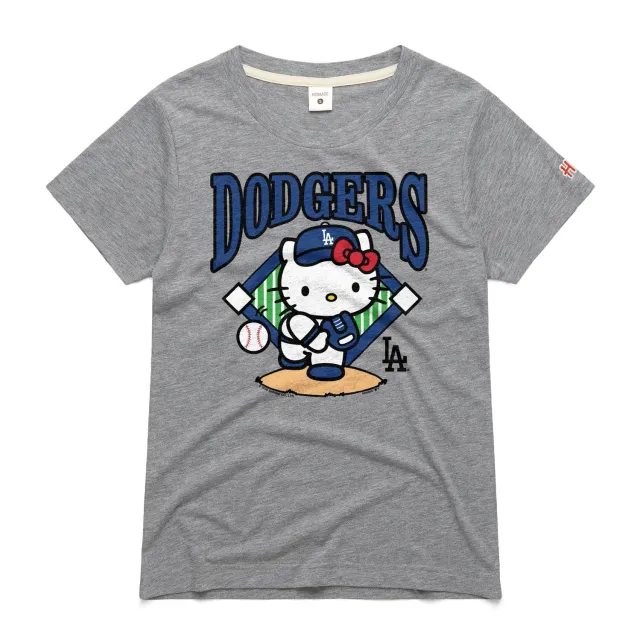 Hello Kitty x Los Angeles Dodgers First Pitch T-skjorte dame grå