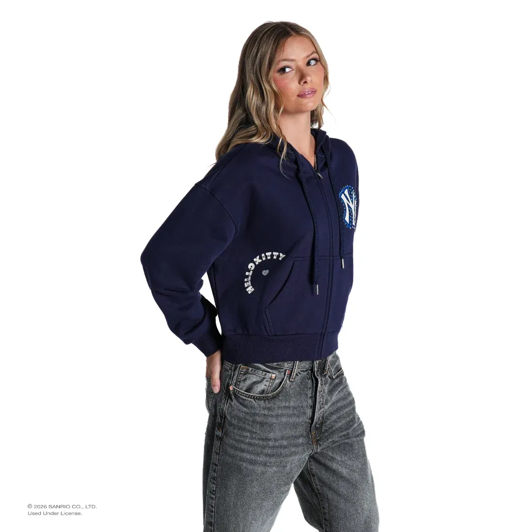 Hello Kitty The Wild Collective New York Yankees zip-hettejakke marineblå XS