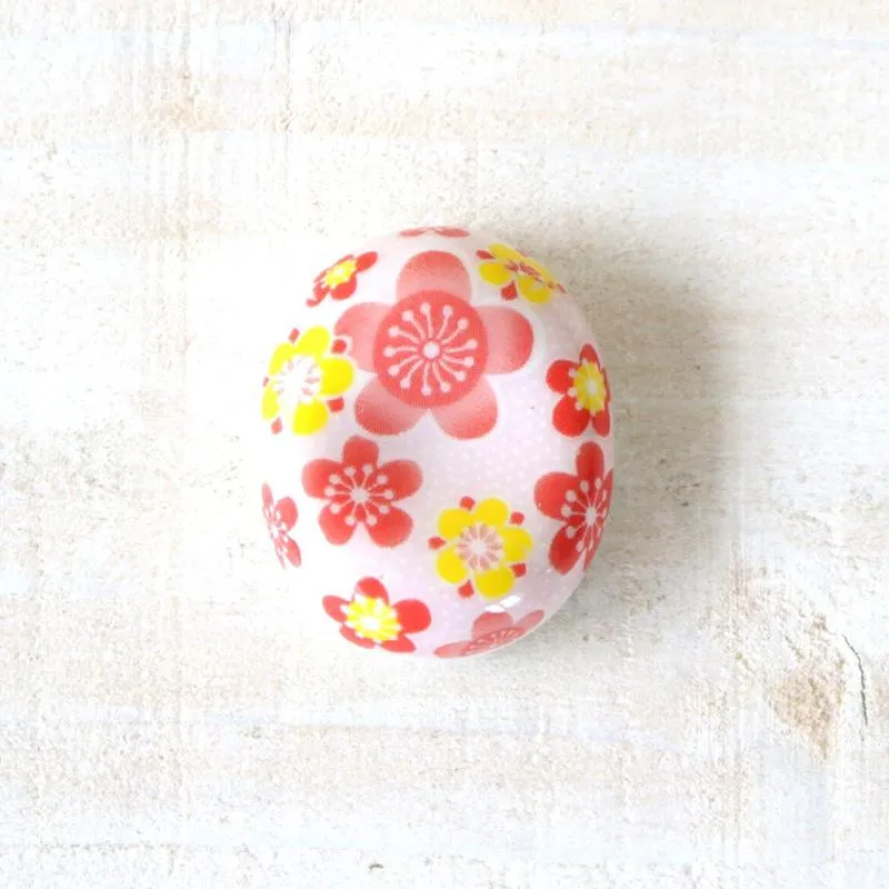 Neo Tokyo Chopstick Rest Round Sakura Pink/Yellow 6 cm porselen