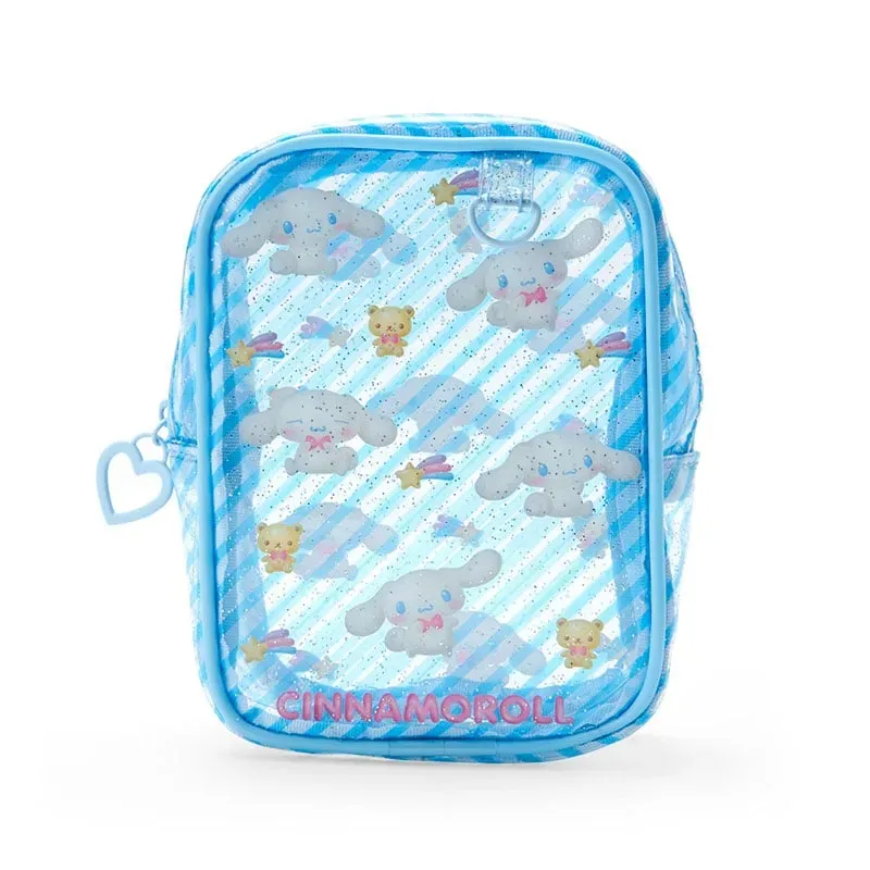 Hello Kitty Cinnamoroll Clear Mini glidelåspung med glitter