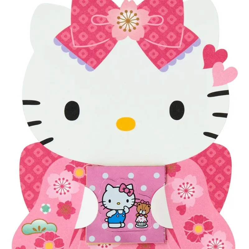 Hello Kitty Kimono konvolutter 6-pk med klistremerker