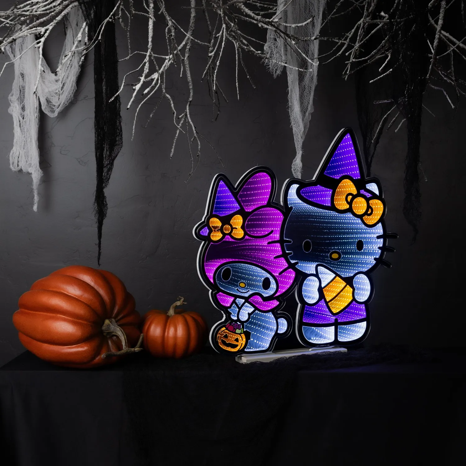 Hello Kitty and My Melody 24” Halloween Decorative Ekkolight Infinity Light LED