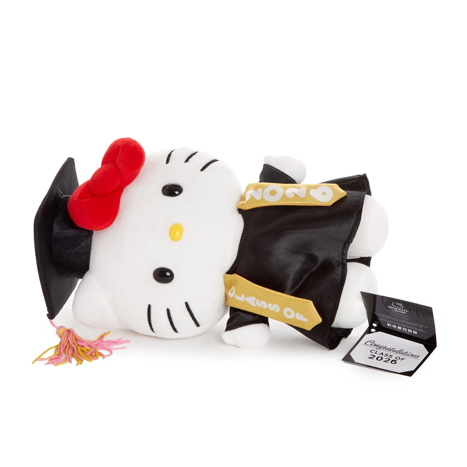 Hello Kitty 9" Cap and Gown Graduation Plush bamse gull