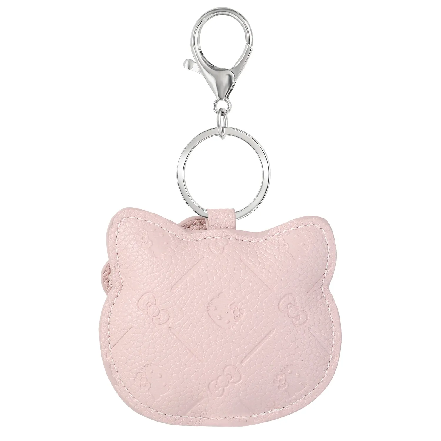 Hello Kitty Debossed Keychain nøkkelring rosa, sølvfarget