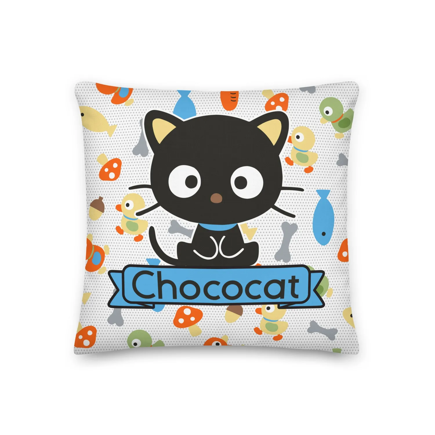 Hello Kitty Chococat Fish & Acorns 18" pute med avtakbart trekk