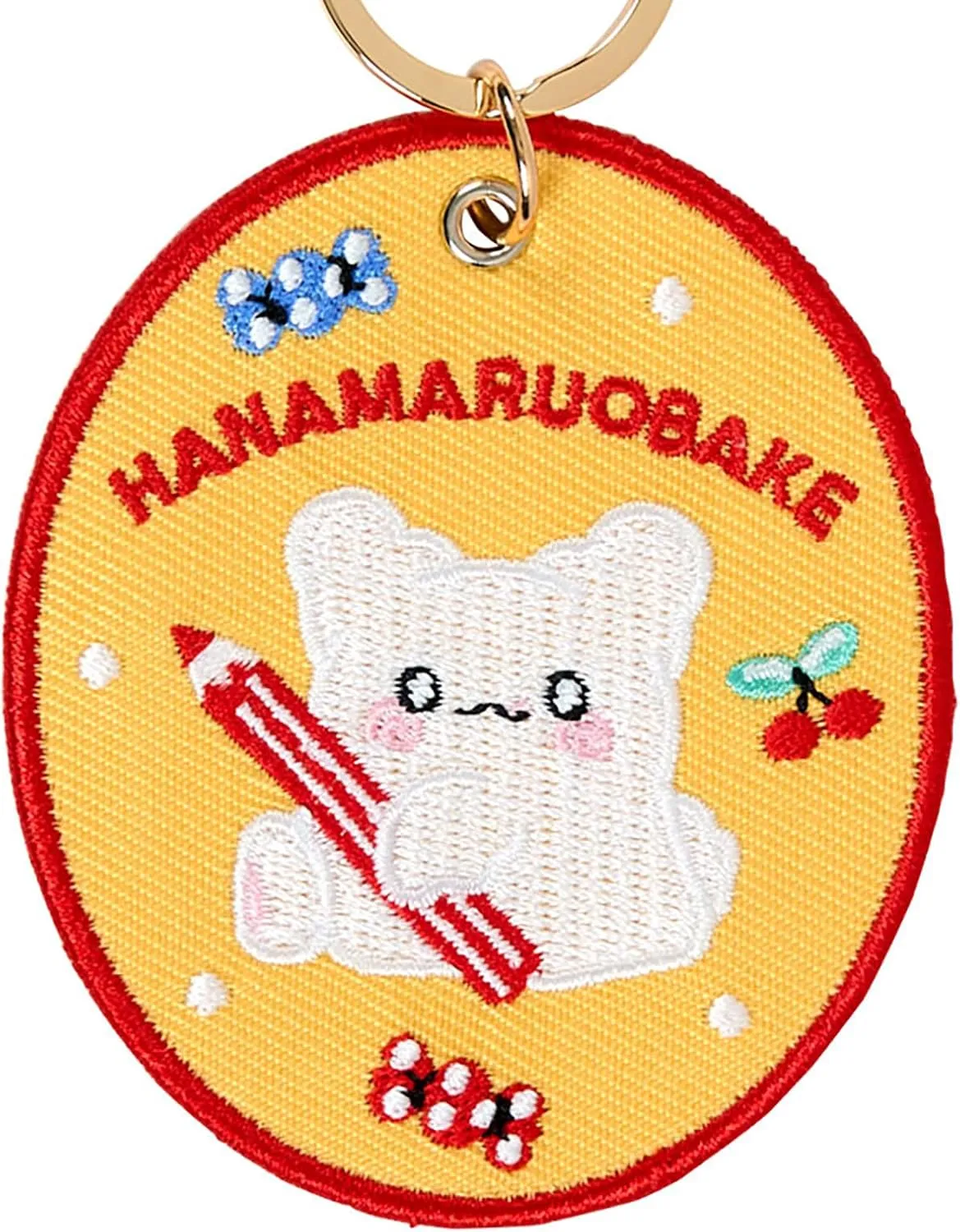 Hello Kitty Sanrio Character Award Hanamaruobake nøkkelring – brodert