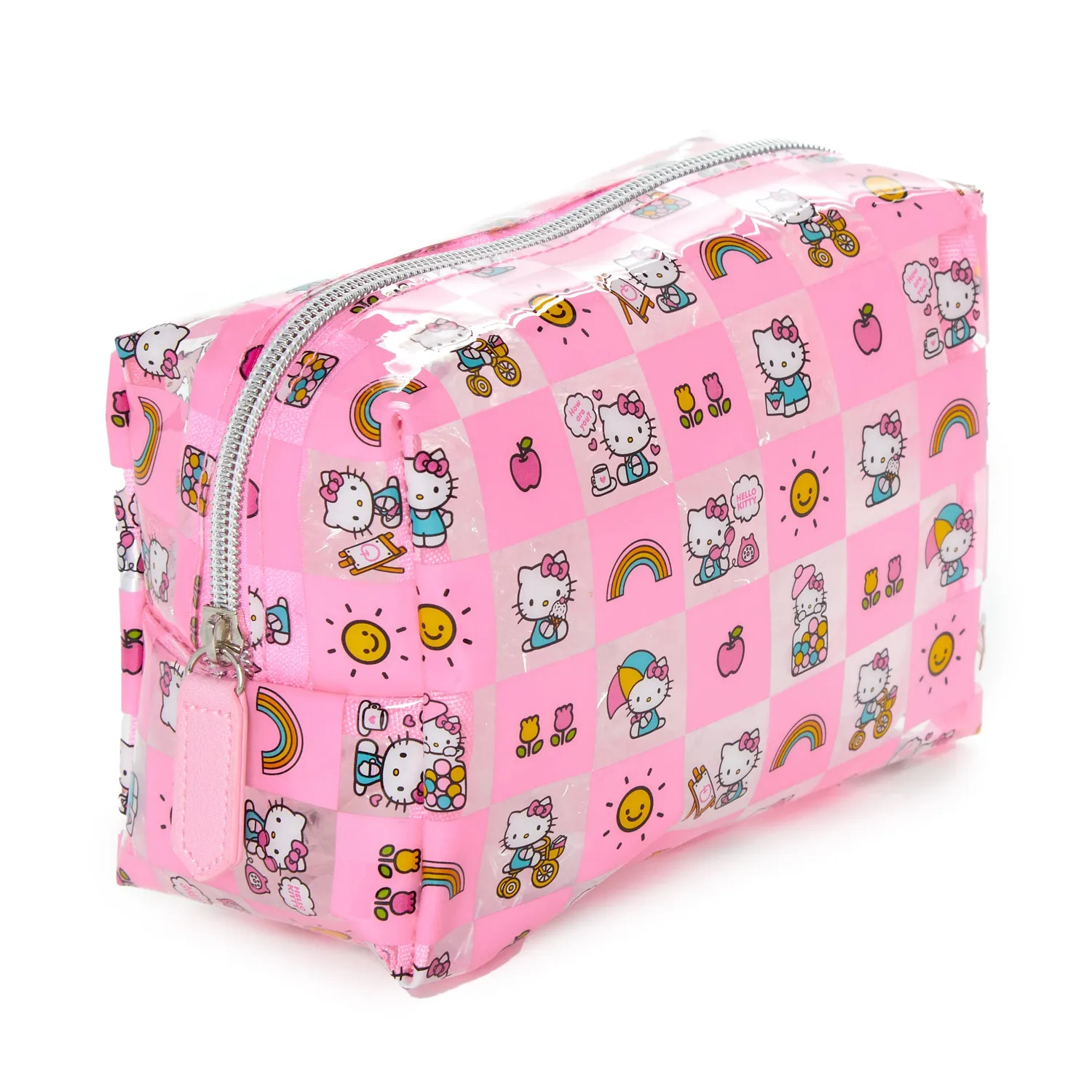 Hello Kitty x FUL Rectangular kosmetikkveske rosa ruter PVC
