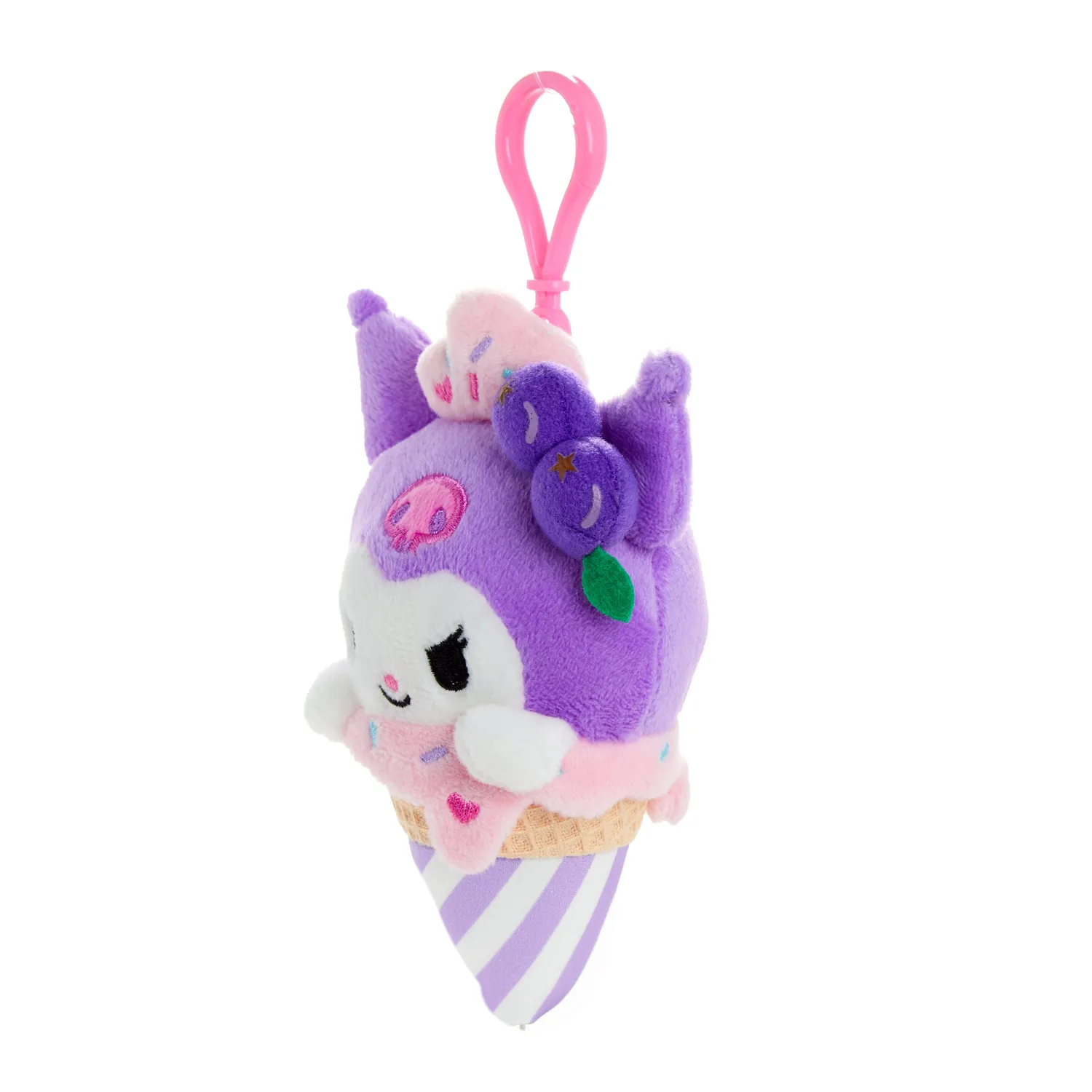 Hello Kitty Ice Cream Treat Series Kuromi Plush Mascot Clip bamseklips