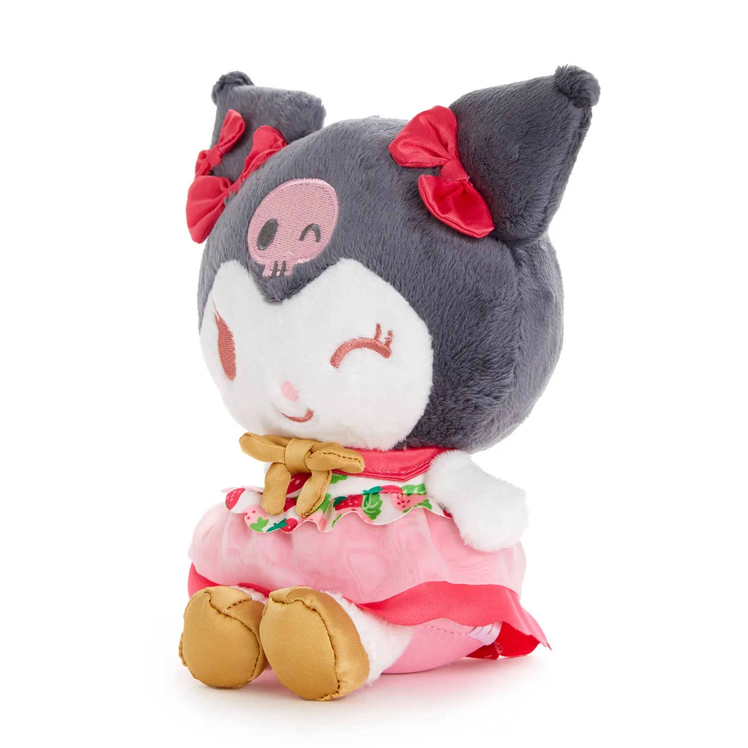 Hello Kitty Strawberry News 50th Anniversary Kuromi 8" Plush bamse