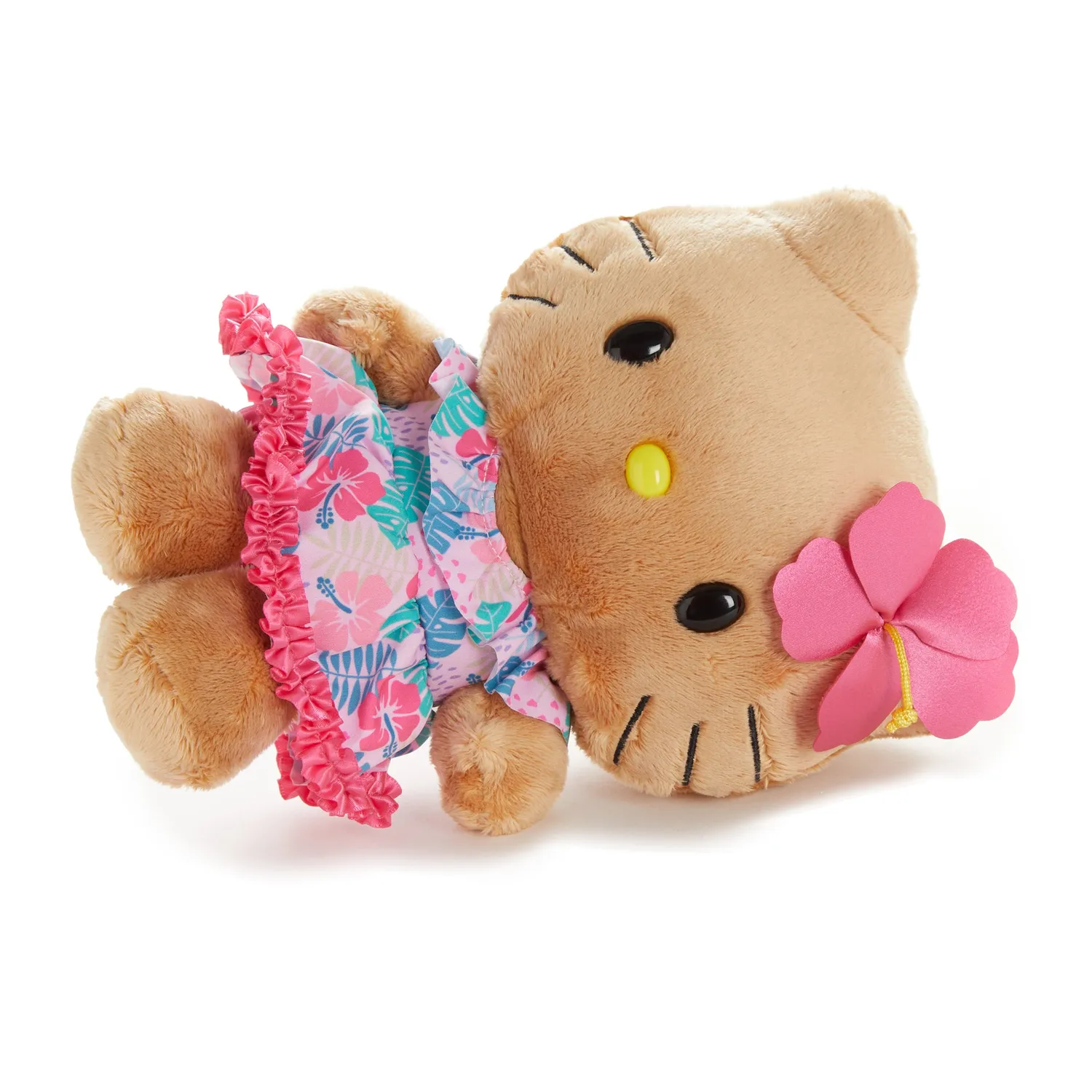 Hello Kitty Island Hibiscus 8" Tan plysjbamse brun