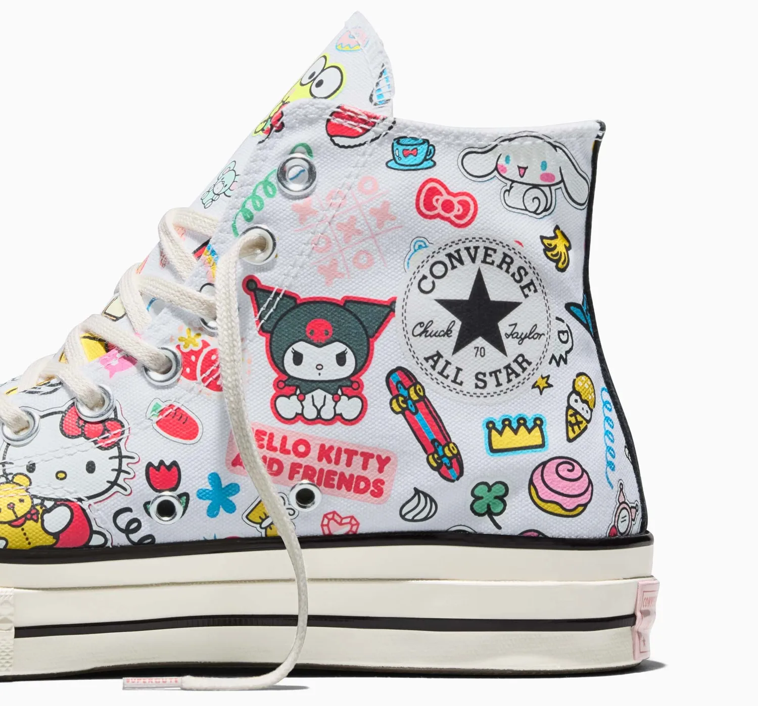 Converse x Hello Kitty and Friends Chuck 70 Hi-top joggesko voksen hvit