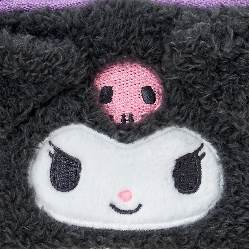 Kuromi Fuzzy Mini Zipper Pouch liten pung med karabinkrok
