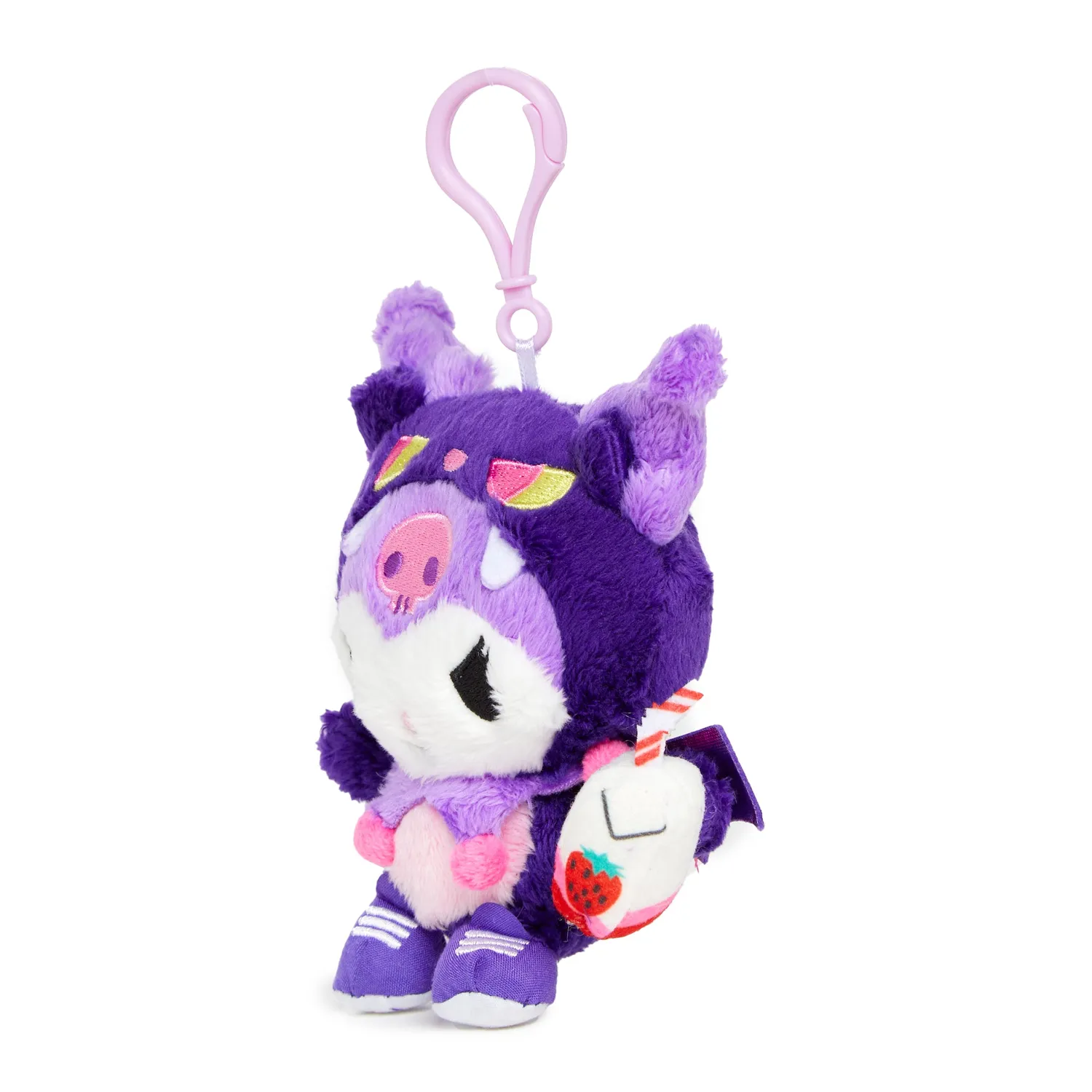 Hello Kitty Kuromi x tokidoki Spooky Series Bat Plush Mascot Clip plysjklips