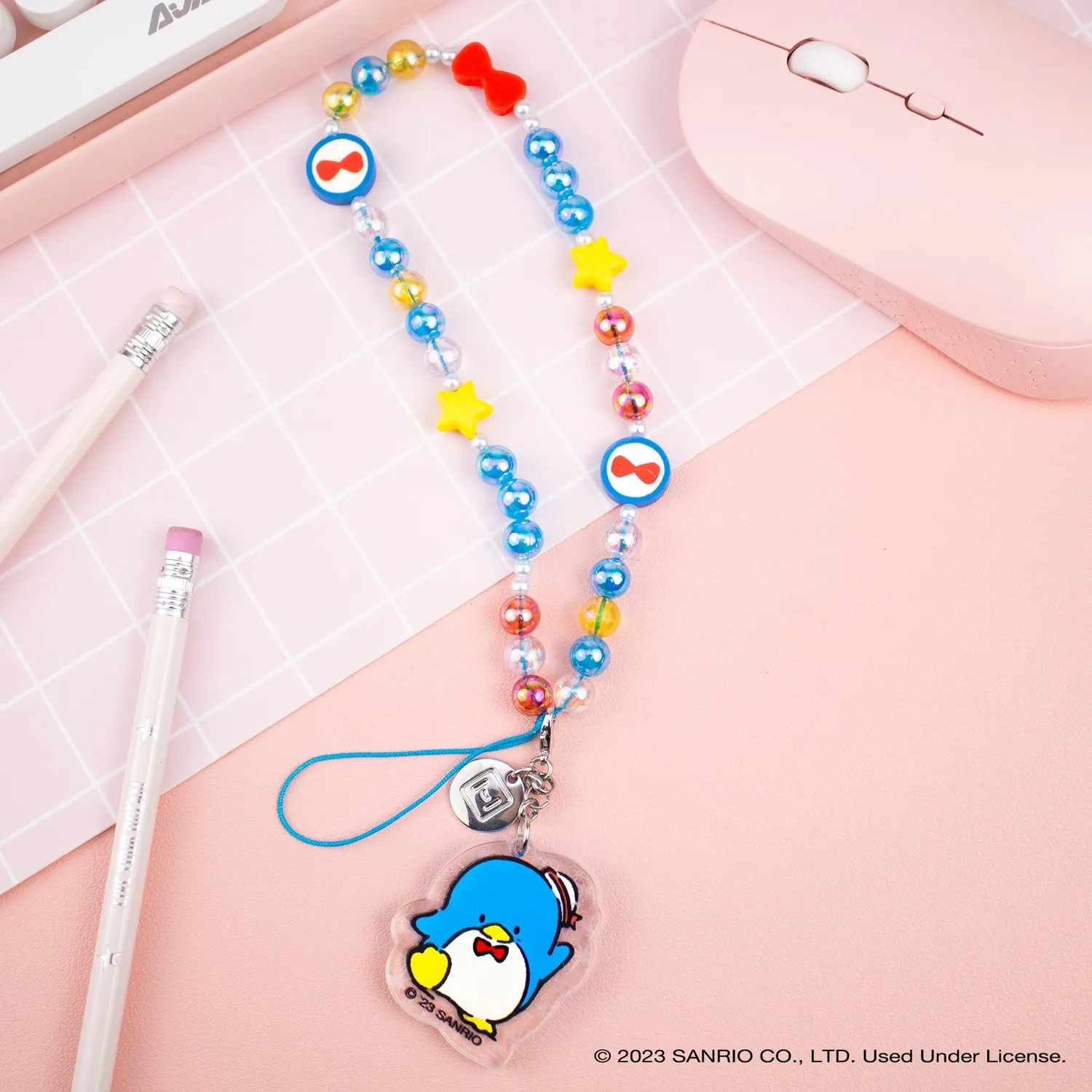Tuxedosam Beaded Charm Mobile Phone Wrist Strap mobilrem